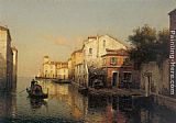 Canal Canvas Paintings - A View of Grand Canal Venice
